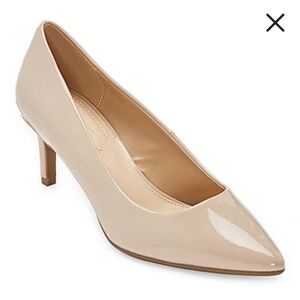 Liz Claiborne Nude women’s Gracie pointed toe cone heel pump 7.5
